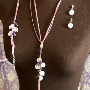 Amethyst Necklace, Bracelet & Earring Set